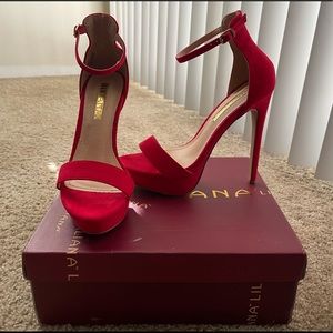 Red Platform Heels by Liliana